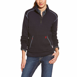 Kits - Ariat FR Polartec® Lightweight 1/4 Zip Sweatshirts - Custom <em class="search-results-highlight">Logo</em> 2XL Dark Navy Womens
