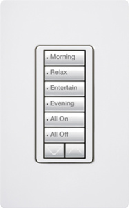 Lutron RadioRA2 6-Button Neutral Wire Hybrid Dimming Keypads 100 W (LED/CFL)/450 W (Incandescent/Halogen/MLV)