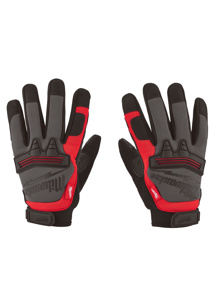 Milwaukee Smartswipe™ Demolition Gloves Medium Leather Gray<multisep/>Red<multisep/>Black