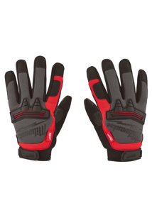 Milwaukee SMARTSWIPE™ Demolition Gloves Medium Gray<multisep/>Red<multisep/>Black Armortex®, Leather