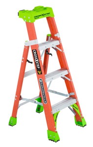 Louisville Ladder FXS1500 Cross Step Ladders 4 ft 300 lb Fiberglass 15 lb