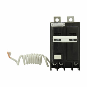 Eaton Cutler-Hammer QBGFT Series Bolt-on Ground Fault Circuit Breakers 20 A 120/240 VAC 10 kAIC 2 Pole 1 Phase