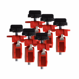 Brady LOTO-27 Miniature Circuit Breaker Lockouts with Tie Bar Red Nylon