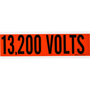 Brady B-498 13200 Volts Markers 13,200 Volts