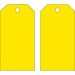 Brady Blank Accident Prevention Tags 3 x 5.75 in B-851 Polyester Yellow