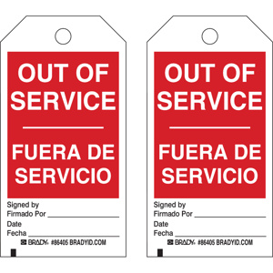 Brady B-851 Accident Prevention Tags Polyester 5.75 x 3 in