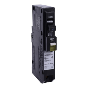 Square D QO™ Series Combination AFCI Molded Case Plug-in Circuit Breakers 20 A 120 VAC 22 kAIC 1 Pole 1 Phase