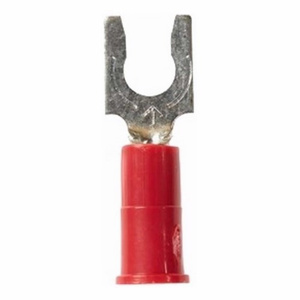 3M Insulated Locking Fork Terminals 22 - 18 AWG Butted Seam Barrel Vinyl Red