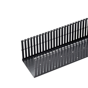 Panduit Panduct® Type F Narrow Slot Wiring Duct 1 in x 4 in x 6 ft Black Cover Not Included