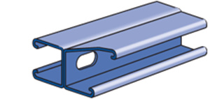 Atkore Power-Strut PS200 Series Back-to-Back Slotted Strut Channels 3-1/4" x 1-5/8" Back to Back, Solid Pre-galvanized