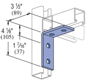 Atkore Power-Strut Channel Corner Angles 90 deg Steel Painted Green