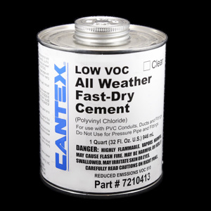 Cantex Low VOC All Weather Cements 1 qt Can Clear