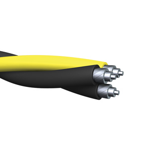 Generic Brand Aluminum Triplex Underground Cable 2-2-2 AWG 1000 ft Reel Ramapo XLPE