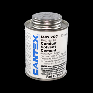 Cantex Low VOC Cements 1/2 pint Can Clear