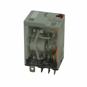 Eaton Cutler-Hammer Plug-in Ice Cube Relays 24 VDC Square Base 8 Pin LED Indicator 15 A DPDT