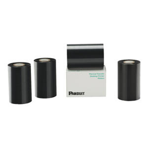 Panduit Hybrid Printer Ribbons 300 ft L x 1.1 in W Black Resin