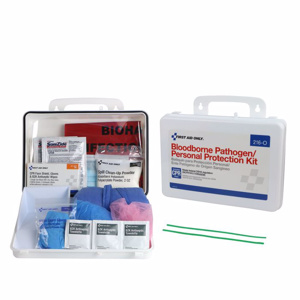 First Aid Only® Combination Bloodborne Pathogen (BBP) and CPR Kits 9 x 8-3/8 x 2-1/2 in 31 Piece