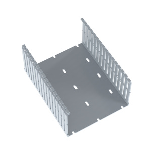 Panduit Panduct® Type F Narrow Slot Wiring Duct 6 in x 4 in x 6 ft Light Gray Cover Not Included