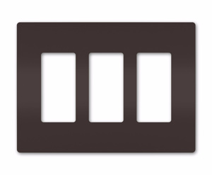Pass & Seymour Standard Decorator Wallplates 3 Gang Brown Polycarbonate Snap-on