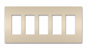 Pass & Seymour Standard Decorator Wallplates 5 Gang Light Almond Polycarbonate Snap-on