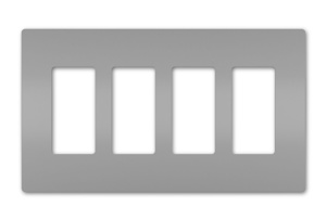 RWP264GRY RADIANT SCREWLESS WALLPLATE 4G