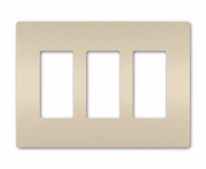 Pass & Seymour Standard Decorator Wallplates 3 Gang Light Almond Polycarbonate Snap-on