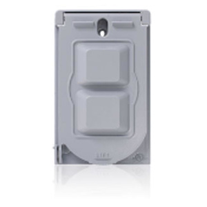 Leviton WM1 Series Weatherproof Outlet Box Covers Aluminum Gray<multisep/>Gray
