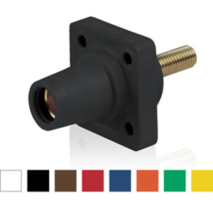 Leviton 16R24 Series Single Pole Receptacles 400 A Female 600 V Black 2 - 4/0 AWG Threaded Stud