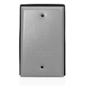 Leviton WM1 Series Weatherproof Outlet Box Covers Aluminum Gray