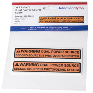 Hellermann-Tyton Solar Electric System Labels