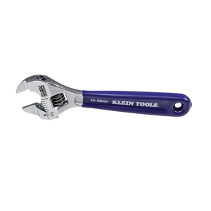 Klein Tools Slim Jaw Adjustable Wrenches 4 in 1/2 in Blue