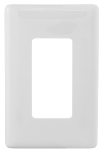 Hubbell Wiring Standard Decorator Wallplates 1 Gang White Polycarbonate Snap-on