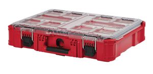 Milwaukee PACKOUT™ Organizers 18 in W x 12 in D x 3.9 in H (Interior)<multisep/>19.7 in W x 15.2 in D x 4.6 in H (Exterior) 10 Storage Bins