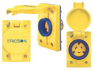 Ericson Perma-Tite® FS Series Weatherproof Outlet Box Covers 4-5/8 in x 3-1/8 in Yellow