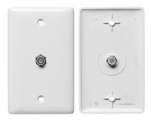 Hubbell Wiring NS750 Netselect® Series Faceplates 1-Coax White