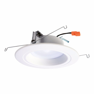 Cooper Lighting Solutions RL Recessed LED Downlights 120 V 12.6 W 5 in<multisep/> 6 in 2700 K Matte White Dimmable 900 lm