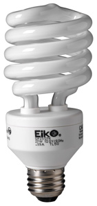Eiko SP Series Self-ballasted Compact Fluorescent Lamps Twist CFL E26 Medium 4100 K 27 W