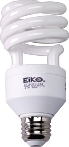 Eiko SP Series Self-ballasted Compact Fluorescent Lamps Twist CFL Medium (E26) 4100 K 19 W