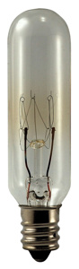 Eiko T6 Series Incandescent Tubular Lamps T6 15 W Candelabra (E12)