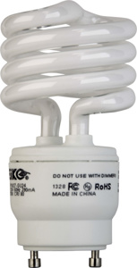 Eiko SP Series Self-ballasted Compact Fluorescent Lamps Twist CFL Bi-pin (GU24) 4100 K 18 W