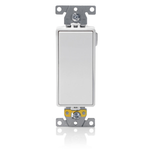 Leviton SPST Rocker Light Switches 20 A 125 V Lev-Lok® White