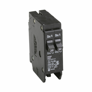 Eaton Cutler-Hammer BR Series Plug-in Tandem Circuit Breakers 20/30 A 120 VAC 10 kAIC 2 Pole 1 Phase