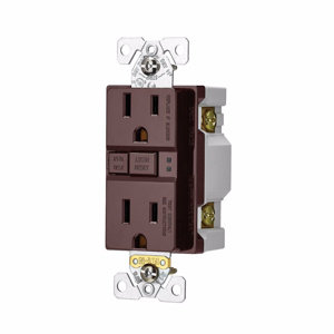 Eaton Wiring Devices Duplex GFCIs 15 A 5-15R Brown Tamper-resistant
