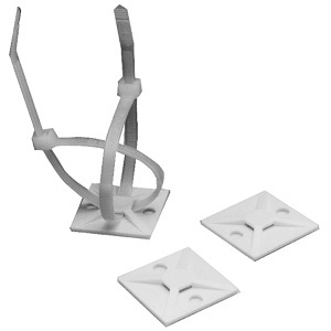 Burndy Cable Tie Mounts Natural Adhesive/Screw Mount