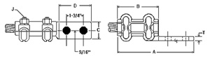Sefcor UKG Series <em class="search-results-highlight">U</em>-Bolt Terminals 6.25 in Copper