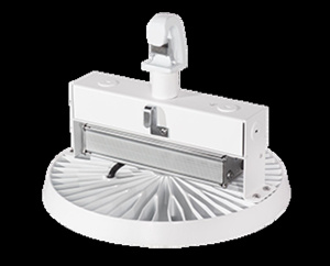 RAB Lighting HAYBAY Series LED Round Highbays 120 - 277 V 180 W 27146 lm 4000 K 0 - 10 V Dimming LED Driver