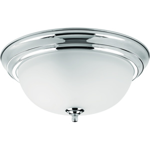 Progress Lighting Dome Glass Series Surface Round Light Fixtures Incandescent Chrome