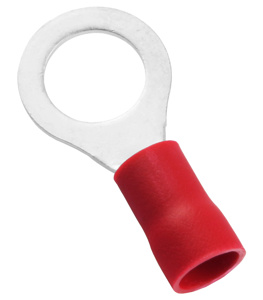 Panduit EV Series Insulated Ring Terminals 8 AWG 3/8 in Red