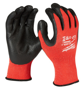 Milwaukee Cut Level 3 Nitrile Dipped Gloves XL Red<multisep/>Black Abrasion 4, Cut 3, Puncture 3, Tear 4
