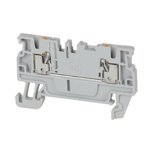 Rockwell Automation 1492-P IEC Push-in Feed-thru Terminal Blocks Push-in 1 Level, 2 Point (Side A: 1, Side B: 1) 26 - 14 AWG